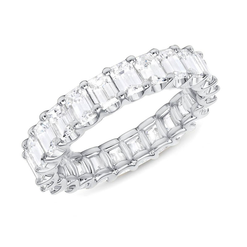 Women's luxury ring single stone full diamond zircon women's engagement ring square crystal cluster ring fashion wedding jewelry