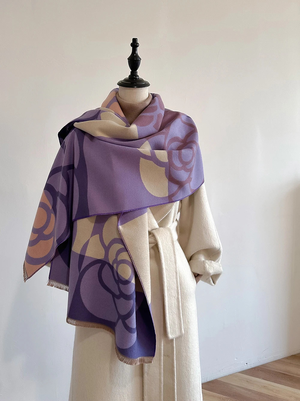 Cashmere Scarf for Women Thick Warm Winter Blanket Female Quality Shawl Wrap Bufanda 2024 Poncho Echarpe Pashmina 241016