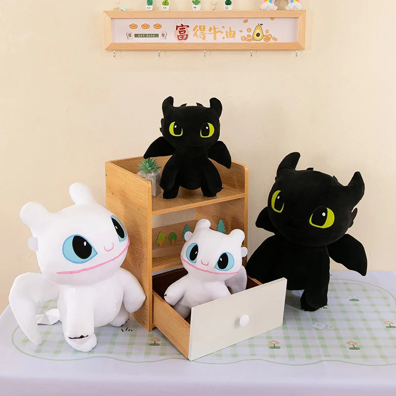 Big Toothless Dragon Body Pillow Cute Cartoon Dragon Plush Toy Soft Decoration Throwing Pillow Pad Anime Filling Doll Decoration 241016