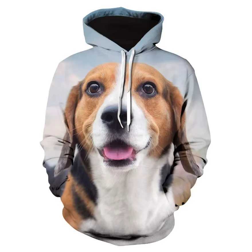 New Dog Fun 3D Printed Hoodie Mens and Womens Animal Wolf Super Large Hoodie Pullover Hoodie Sweatshirt Tracksuit Coats Childrens Clothing Y241016
