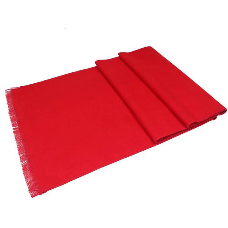 Fashion Winter Solid Color Men Red Scarf Style Wool Soft Cashmere Scarves Cachecol Masculino Inverno Shawl 241016