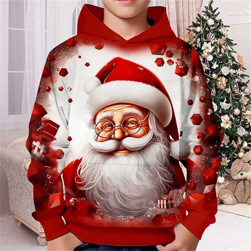 Interesting 3D Santa Claus printed mens hoodie for autumn and winter casual sportswear fashionable unisex Xmas clothing oversized zipper Y241016