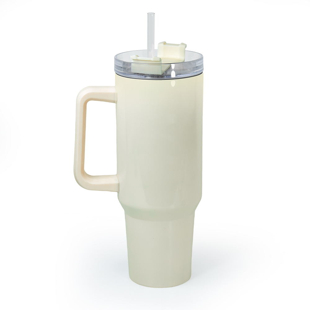 Vacuum Sealed 40 Ounce Dual Walled Macaron Design Tumbler Perfect for On-the-Go Hydration