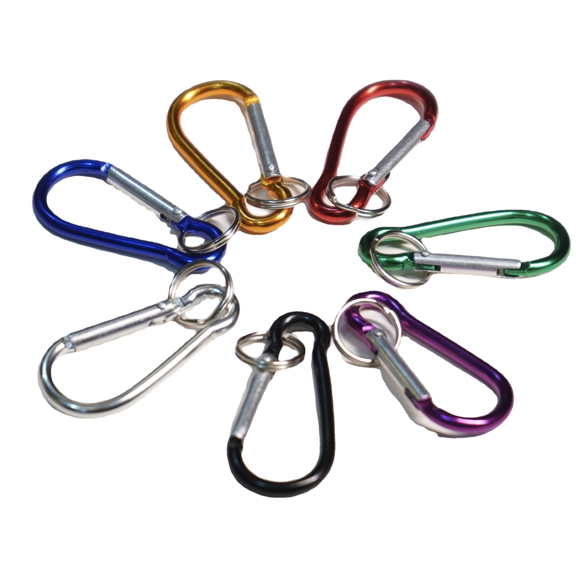 No. 6 Style Hexagon Clip Keyring for Outdoor Activities Sturdy Mountain Climbing Attachment