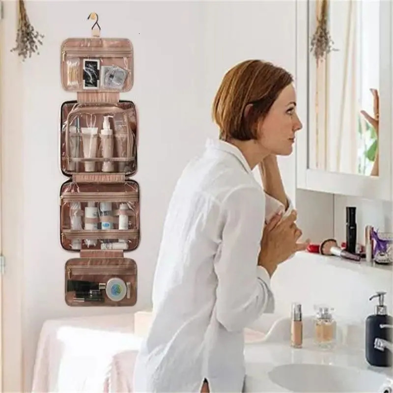 2025 NEW Toiletry For Women With Hanging Hook Toiletries Cosmetics Storage Multifunction Waterproof Portable Travel Organize Bag 241016 zhanyishengli