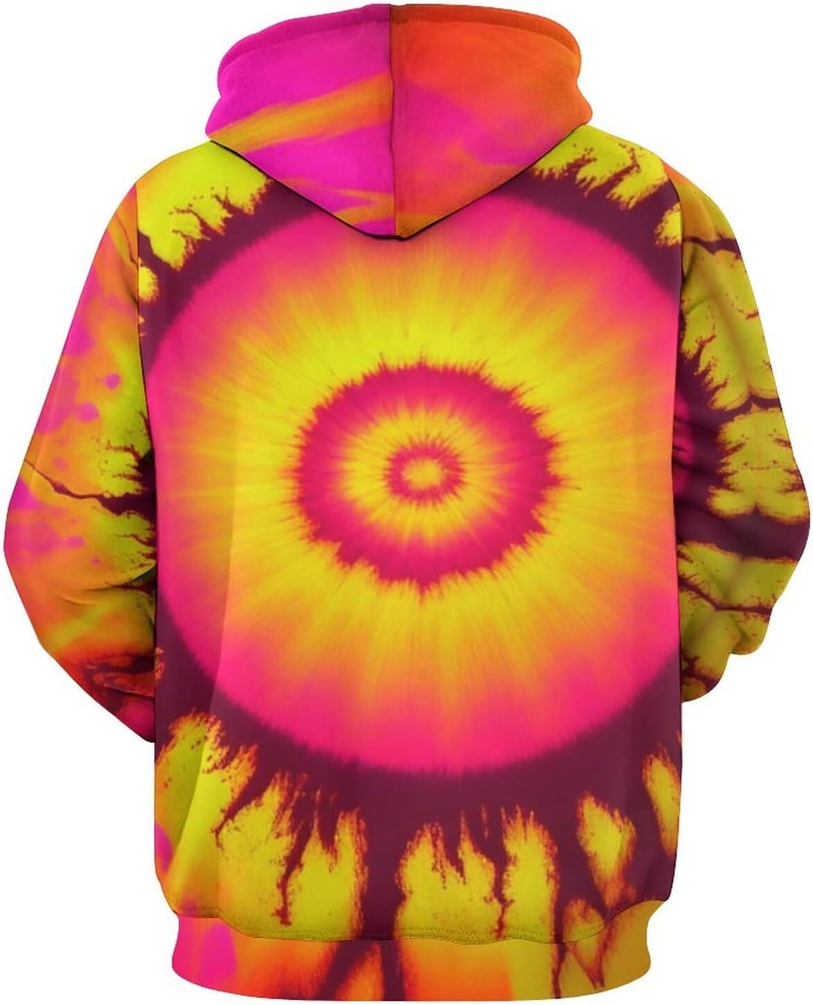 Hoodie for Mens Womens Retro Funny Rainbow Tie Dye Spiral Hoodie 3D Printed Trippy Fashion Trends Pattern Long Sleeve Sweatshirt Hoodie Graphic cool