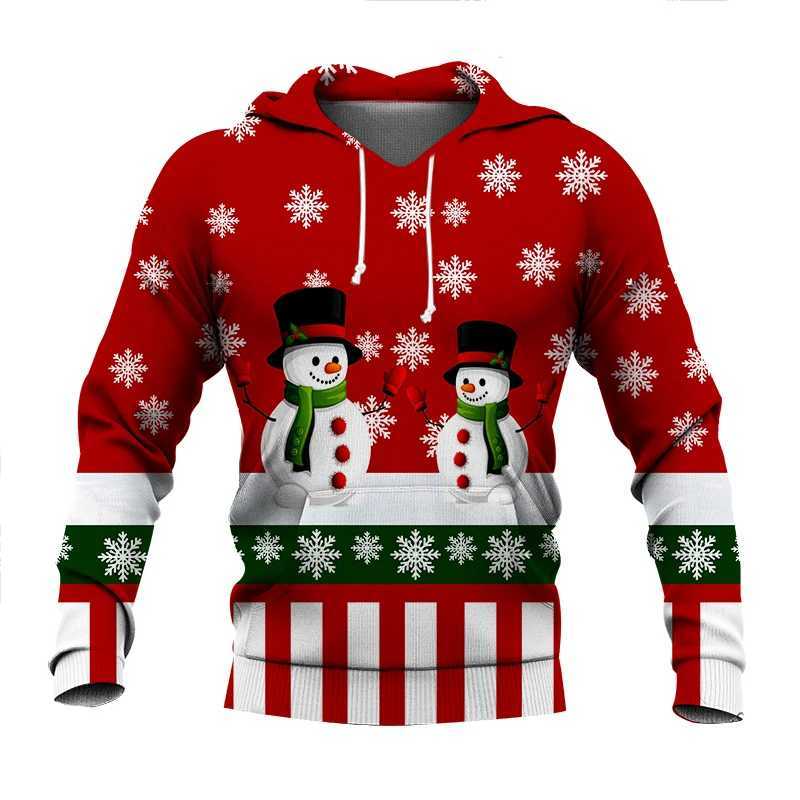 Merry Christmas Mens Casual Clothing Mens Santa Claus Sweater Autumn Mens Milk 3D Printed Hoodie Loose Top Y241016