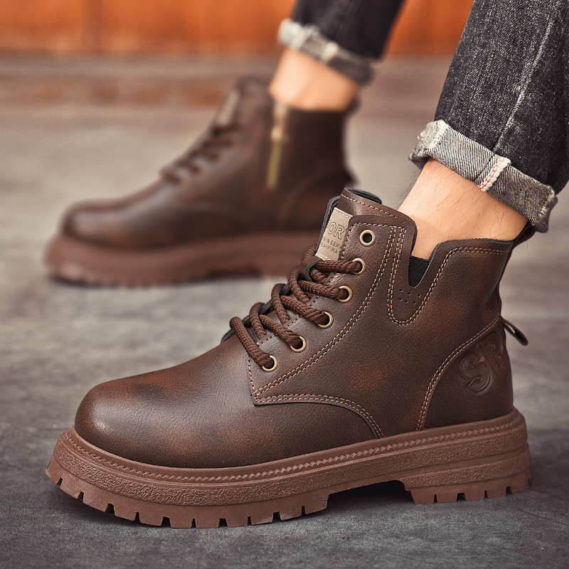 Men's Autumn and Winter High Cut Thick Soled British Style Casual Martin Boots 1208