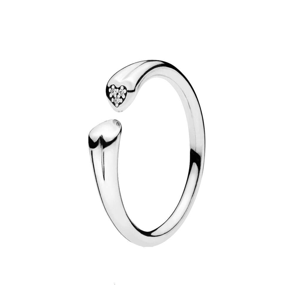 925 Sterling Silver Rose Gold Heart Moon Pearl Clover Clear Zircon CZ Open Rings For Women Anniversar Wedding Jewelry Gift designer rings for women me