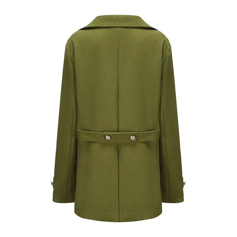 2024 British style mens clothing midlength longsleeved woolen coat autumn and winter 241010