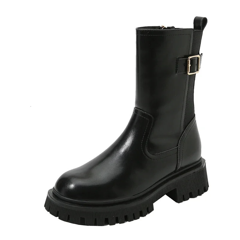 Women Ankle Boots Fashion Eelgant Side Zippers Shoes Vintage Square Heels Autumn Winter Ladies Booties 241016 0d8f