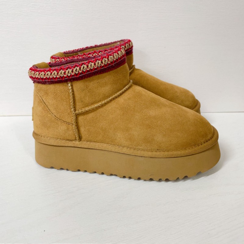 Women Classic Ultra Mini Platform Boot II 2" Platform Height 5cm Australian Winter Snow Designer Tasman Tazz Fur Boots Slippers Ankle Sherpa Sweater