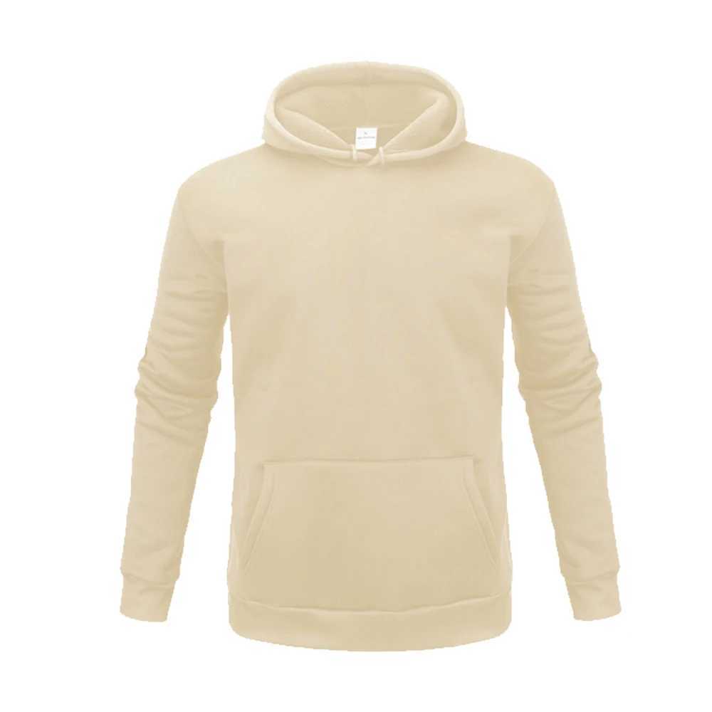 Mens and womens hoodies autumn thick sportswear solid color warm and casual long sleeved zipper sportswear Y241016