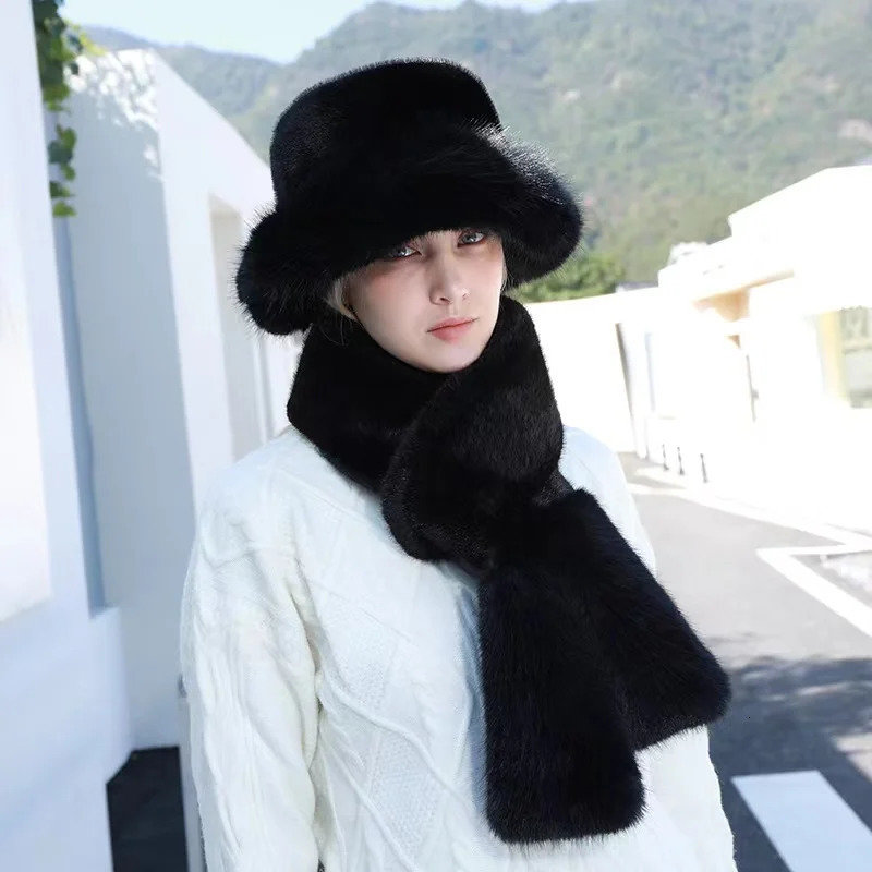 Thicken hat style ladies fur ball plus velvet warm hood outdoor autumn and winter cold-proof fashion cute woolen wholesale 241009