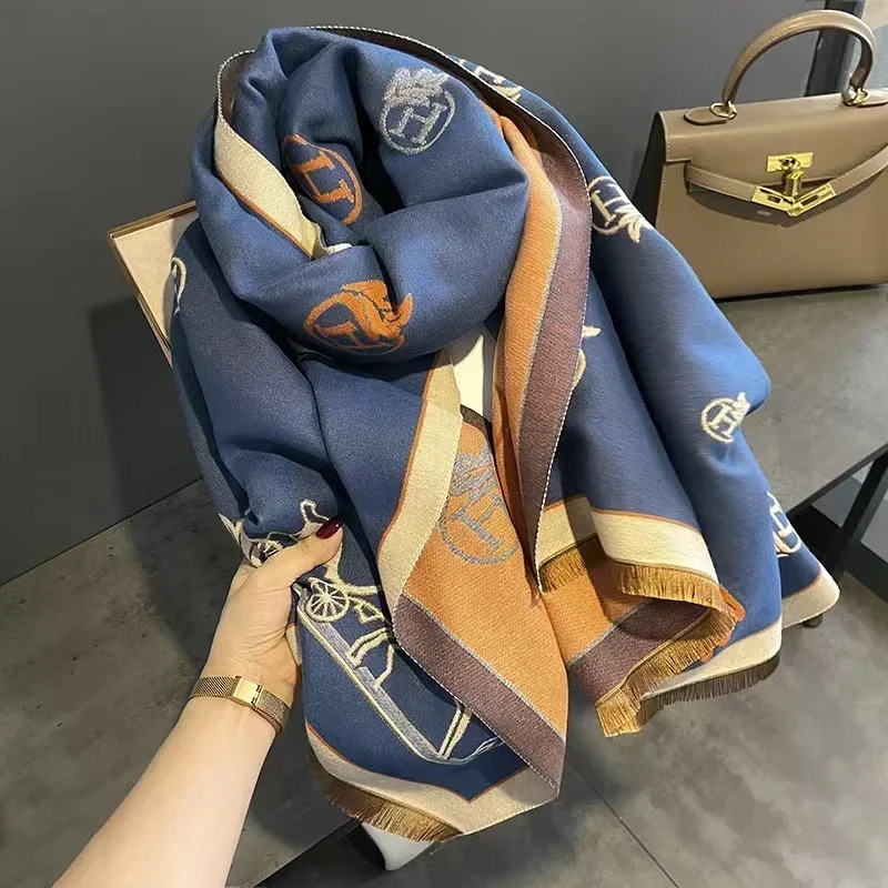 2024 Cashmere Scarf: Versatile & Warm Winter Cape for Women dh910320090