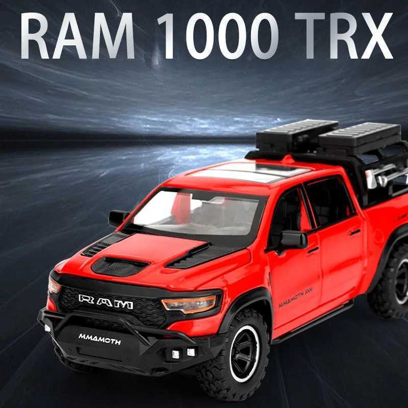 1/32 Dodge RAM MAMMOTH Pickup Toy Car Mini Die Casting Metal Off road Vehicle Model Pull Back Sound Light Series Gift Boy CL241016
