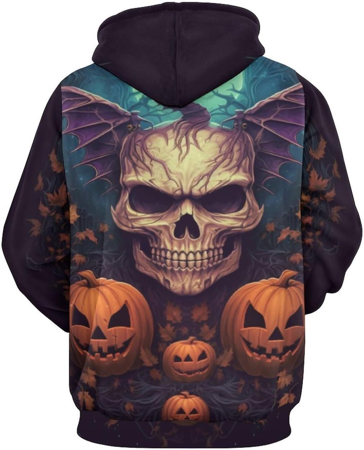Hoodie for Mens Womens Mens Vintage Skull Hoodie 3D Printed Pumpkin Lantern Pattern Halloween Sweatshirt Hoodie Graphic Fashion Trends