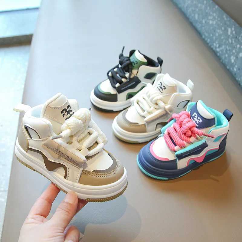 Designer basketball 2026 Childrens Sports Spring Boys Casual Board High Top Kids Baby Skateboard Shoes Girls Trendy Sneakers Sizes 21~32 C260130