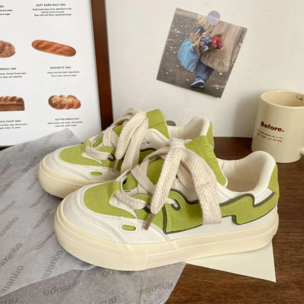 2024 New Casual Platform Korean Pink Green Kawaii Love Women Sneakers Strawberry Sports Daddy Shoes Versatile Vulcanize Tennis