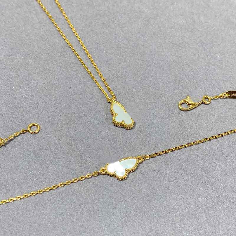 Butterfly Necklace Small Gold Pendant Delicate Womens Jewelry Turquoise Accent Gold Plated Collarbone Chain Z250910