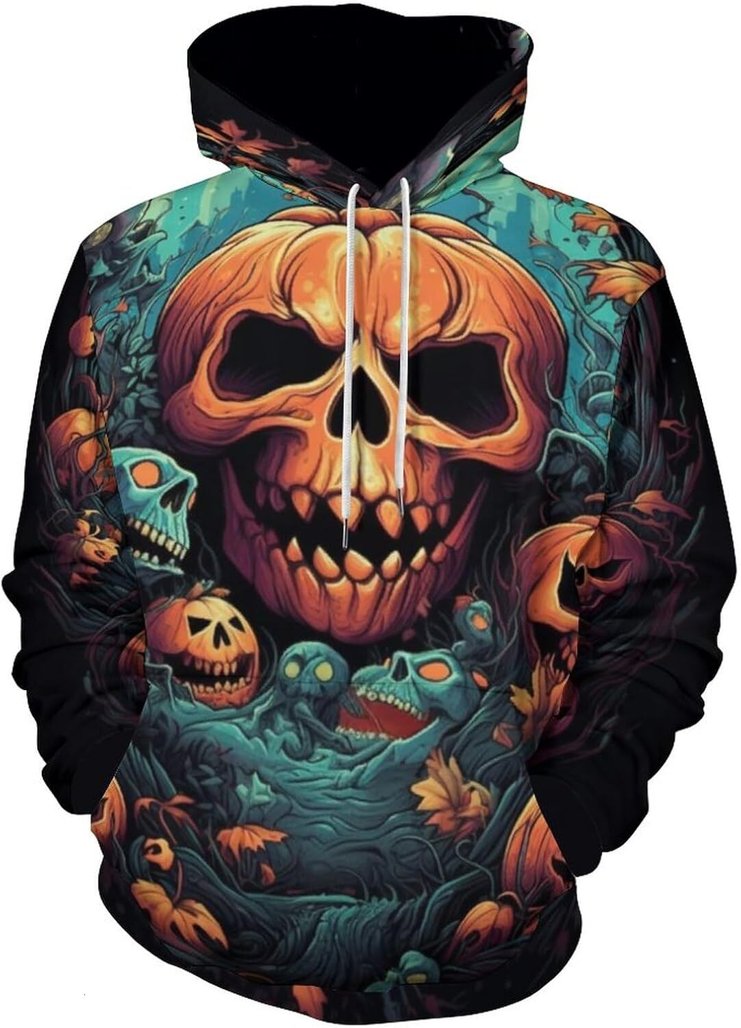 Hoodie for Mens Womens Unisex Darkness Skull Hoodie 3D Printed Death Skull Pumpkin Sweatshirt Hoodie Graphic Hoodies sweatshirt cool handsome