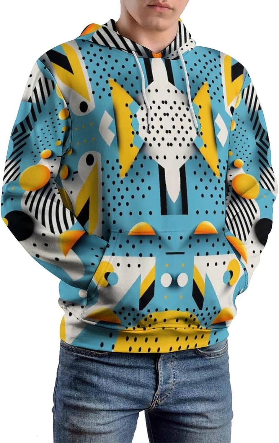 Hoodie for Mens Womens Unisex Novelty Trippy Hoodie 3D Fashion Print Vintage Long Sleeve Sweatshirt Hoodie Pocket Graphic Fashion Trends
