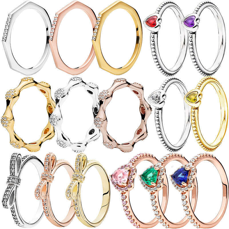 925 Sterling Silver Sparking Promise Elevated Heart Bow Halo Clear Zircon CZ Rings For Women Anniversar Wedding Jewelry Gift designer rings for women 