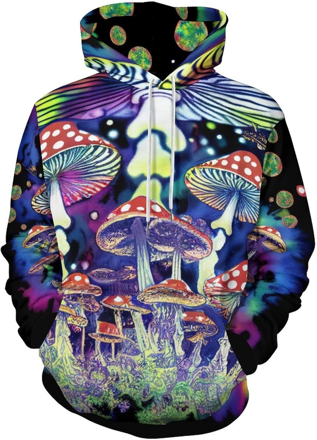 Hoodie for Mens Womens Vintage Funny Mushroom Vivid Gift Hoodies Colorful Aesthetics Mushroom Sweatshirt Hoodie Graphic Hoodies sweatshirt Pullover Lo