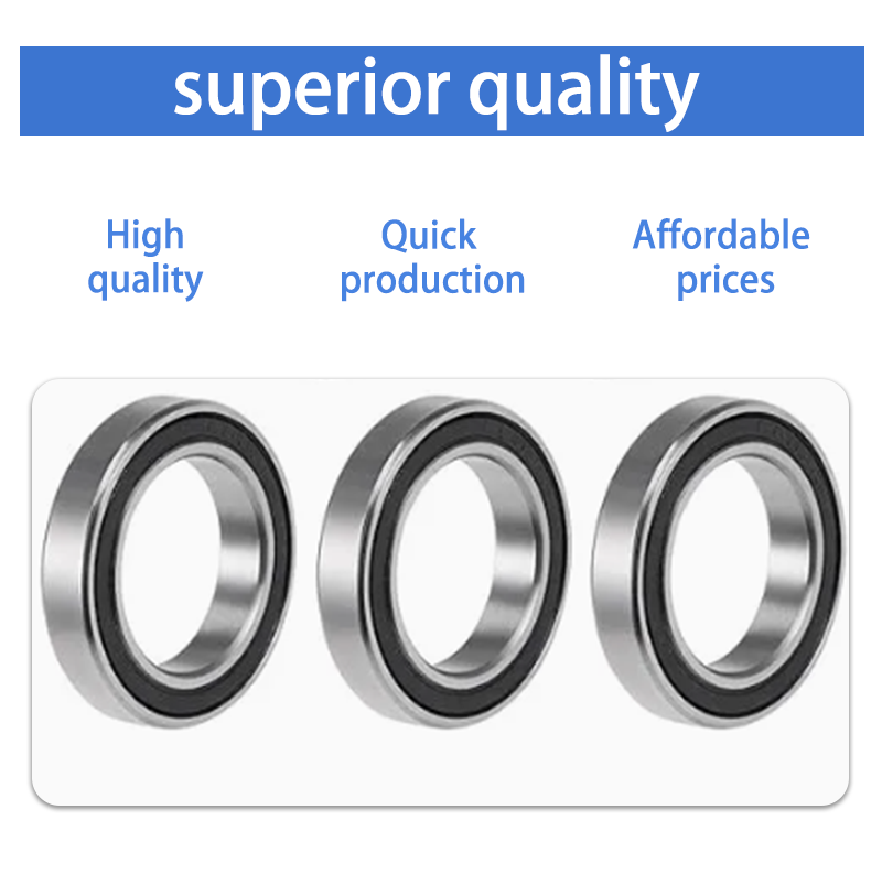 Zju Bearing 10PCS 6807-2RS Deep Groove Ball Bearings 35477mm Thick Chrome Steel ABEC5 Double Sealed Bearing for Motors Pumps Conveyors