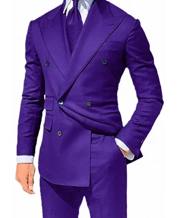 Double Breasted Tuxedo Suits for Men Wedding 2024 Gentlemen's Prom Dancing Blazer Green Jacket with Pants 2 Pcs for Business