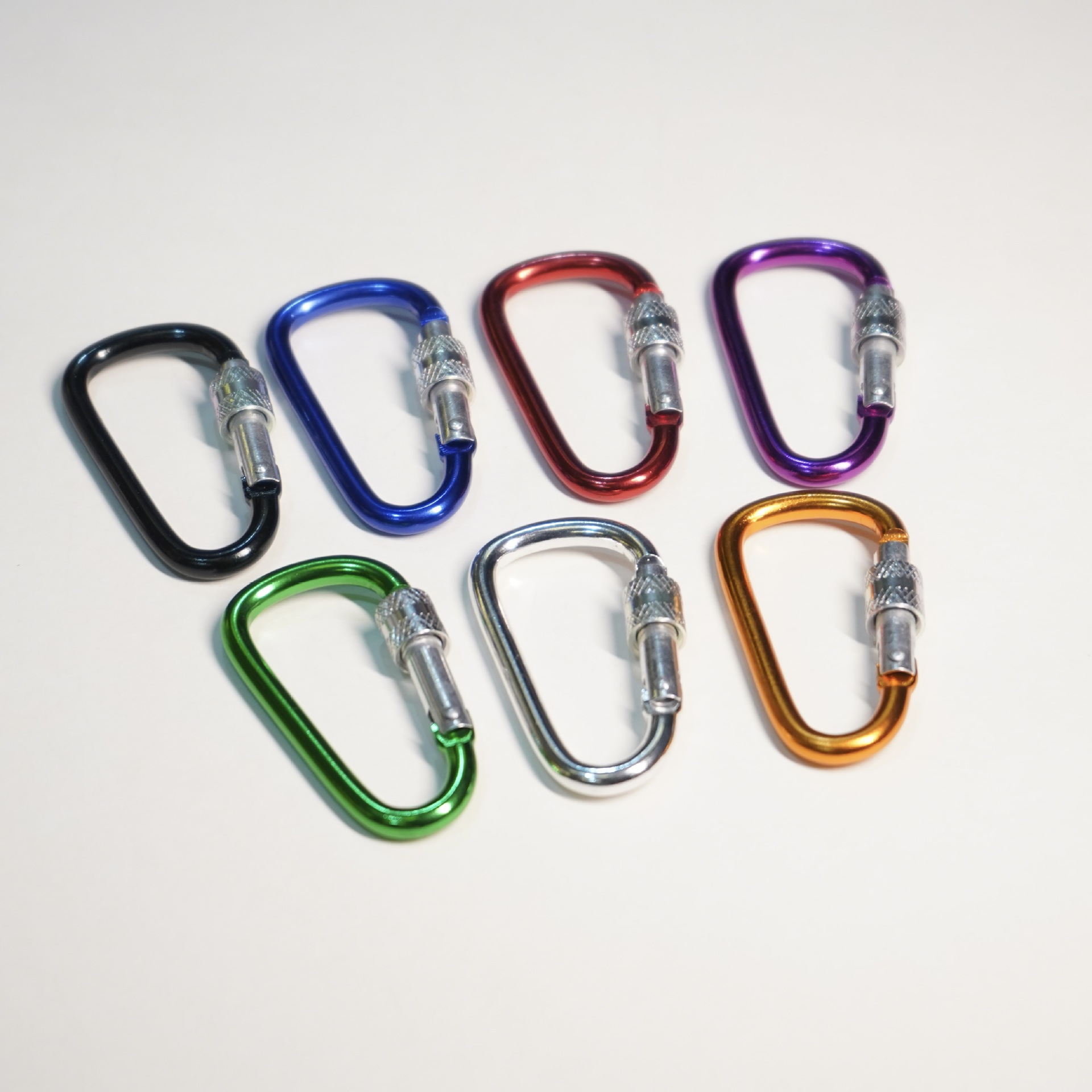 Aluminum D-Carabiner with Lock for Backpack Accessories - Secure Mounting Hardware for Outdoor Activities