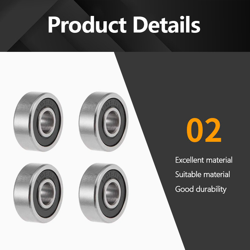Zji Bearing China Factory 6301 Bearings 12mm ID 37mm Od 12mm Width 6301RS ABEC3 High Speed 6301 2RS Double Sealed Ball Bearings (10 Pack)