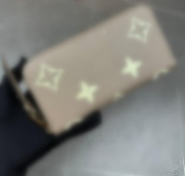 Wallets Long Purses Women Men Wallets button Bag Leather Black Luxury Wallet flower Purse Fashion Card Holders Designer Pocket