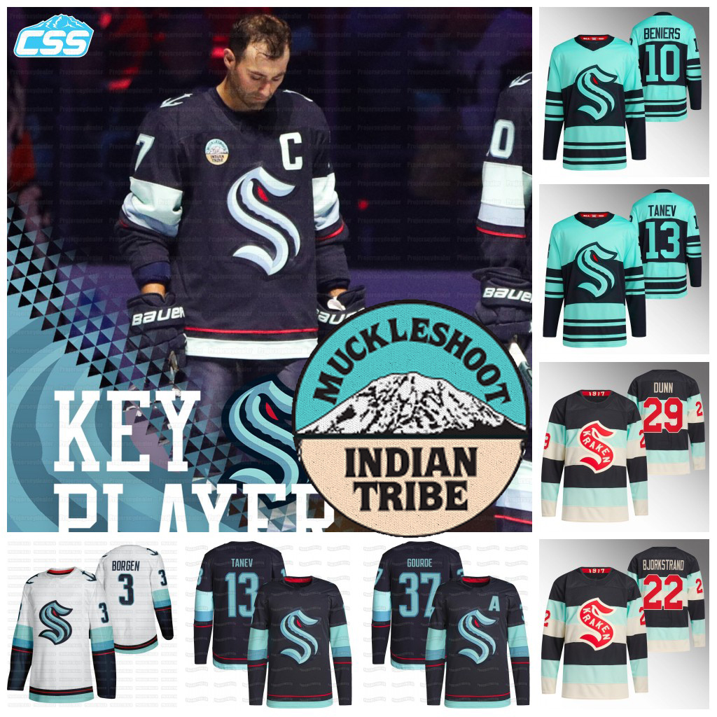 10 Matty Beniers 2024-25 Kraken Jersey Kaapo Kakko Eberle Andre Burakovsky Jamie Oleksiak Melanson Jared McCann Adam Larsson Dunn Yanni