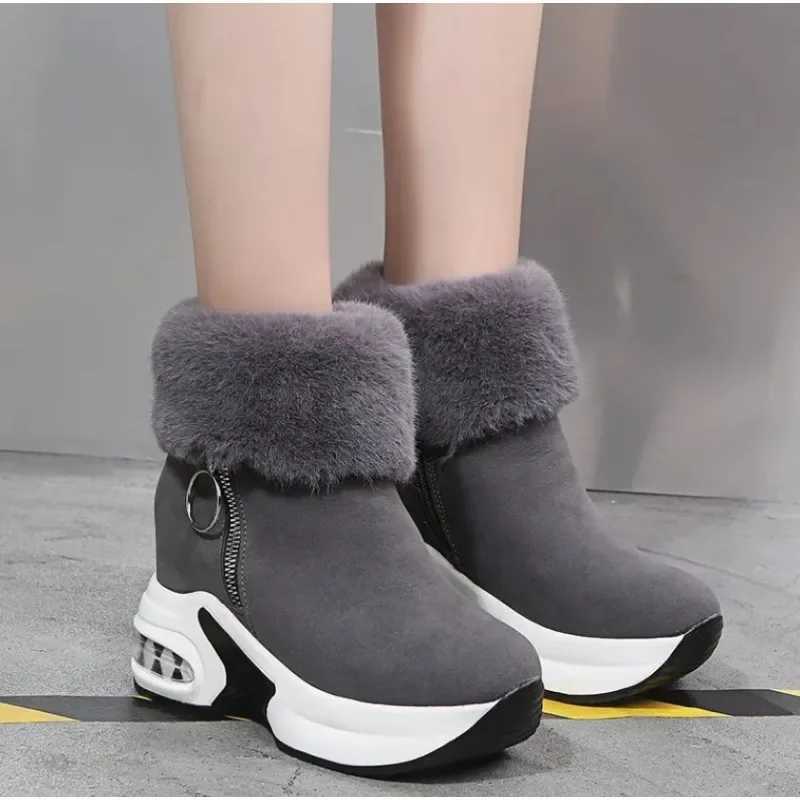 Plush Warm Women Winter Faux Suede Womens Snow Female Causal Shoes Soft hot Cushion Woman Sneakers Zipper Ankle Boots Z241016