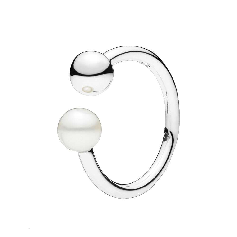 925 Sterling Silver Rose Gold Heart Moon Pearl Clover Clear Zircon CZ Open Rings For Women Anniversar Wedding Jewelry Gift designer rings for women me