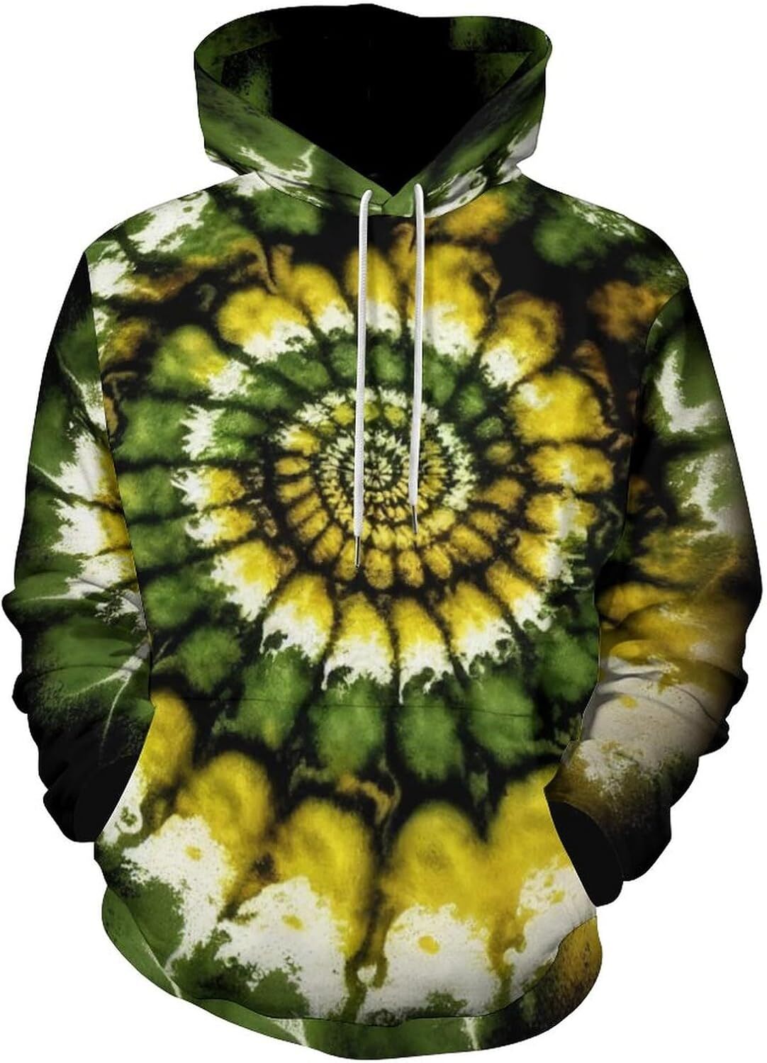 Hoodie for Mens Womens Retro Rainbow Spiral Hoodie Novelty Tie Dyed Summer Sweatshirt Hoodies Graphic Pullover Long Sleeve