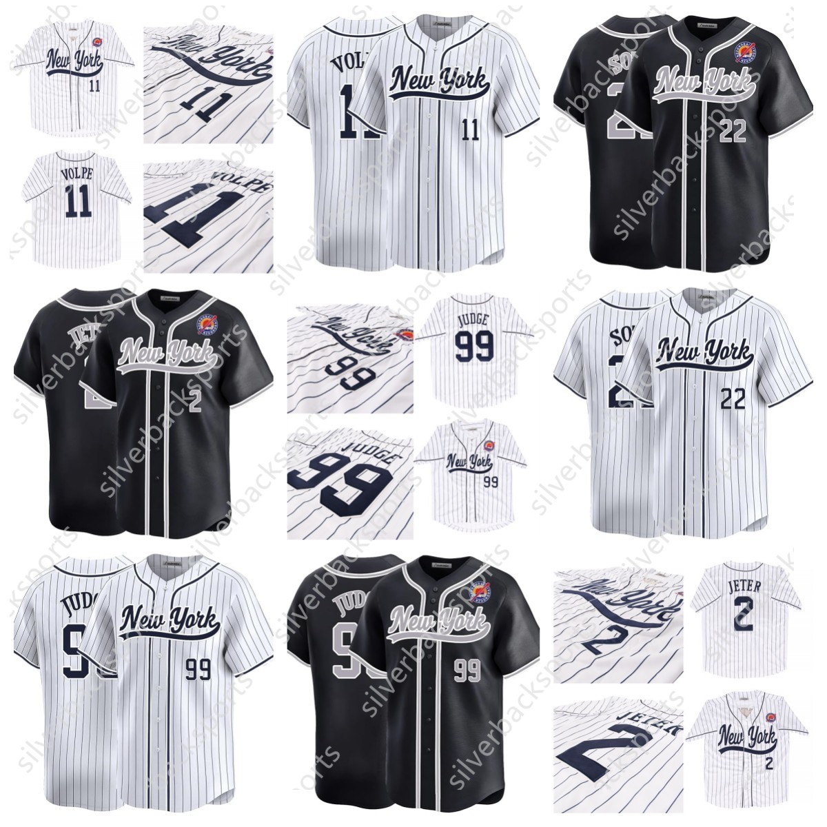 Top ed Aaron Judge Jerseys Juan Soto Anthony Volpe Jeter Customize Any Name Number Baseball Shirt for mens womens youth This baseball uniform is a qui