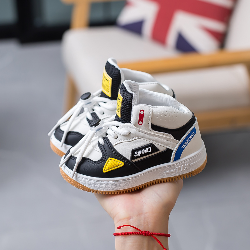 Kids Sport Shoes Children High Top Basketball Trainers Cutefeet for Boys Girls Toddler School Sneakers Sizes 21 - 32