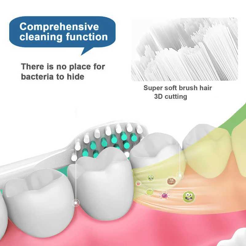 New Arrival Sonic electric toothbrush teeth cleaning adult ultrasonic USB charging automatic whitening IPX7 waterproof tape brush head G241017