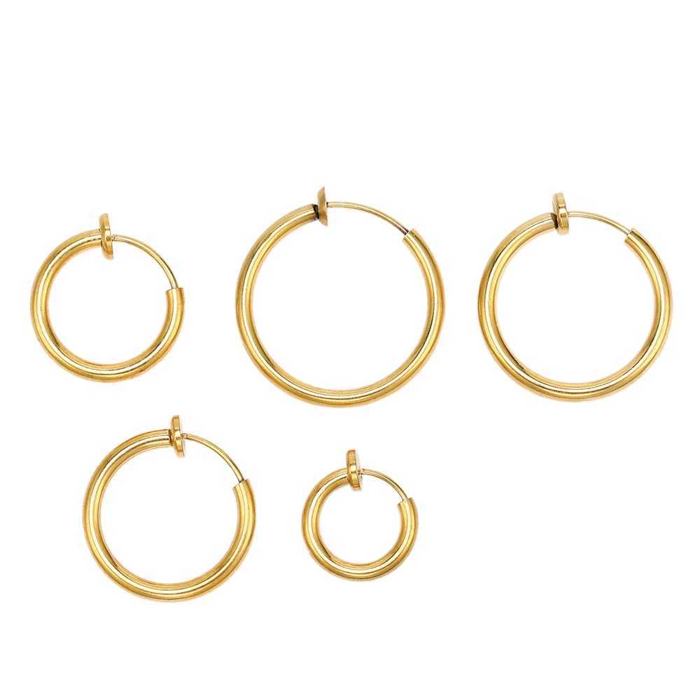 5 pairs of stainless steel earrings without ear holes and clamps without drills are used for making jewelry without piercing earrings W241017