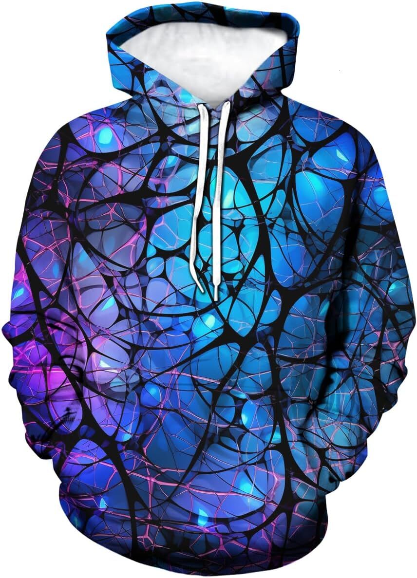 Hoodie for Mens Womens Colorful Tie-Dye Smoke Vortex Hoodie For Men Dream Network Forest Sweatshirts Hoody Graphic Hoodies sweatshirt Fashionable and 