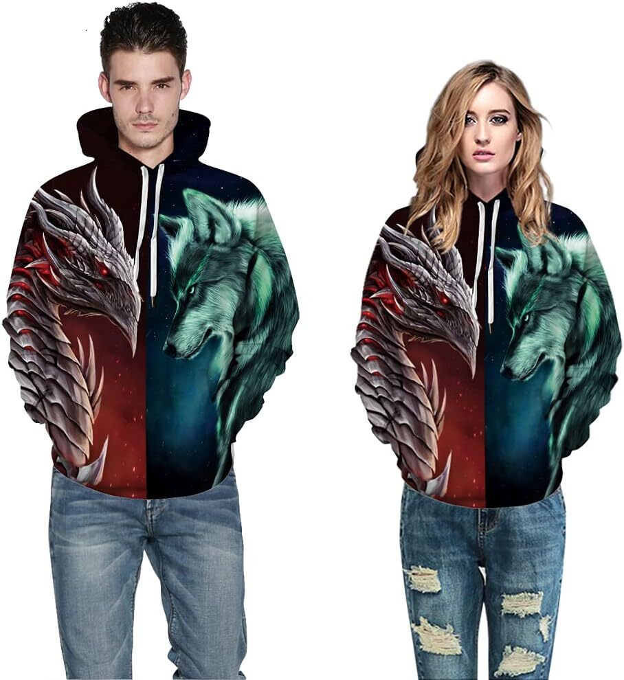 Hoodie for Mens Womens Unisex 3D Pattern Printed Hoodies Graphics Pockets Athletic Sweatshirts Fashion Trends Graphic Hoodies sweatshirt Pullover Long