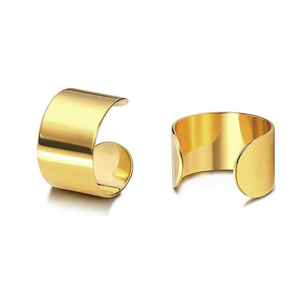2 Retro Silver Gold Black C Earrings Cuffs Non Perforated Earrings Clip Fake Cartoon Earrings Clip Womens Jewelry Earrings W241017