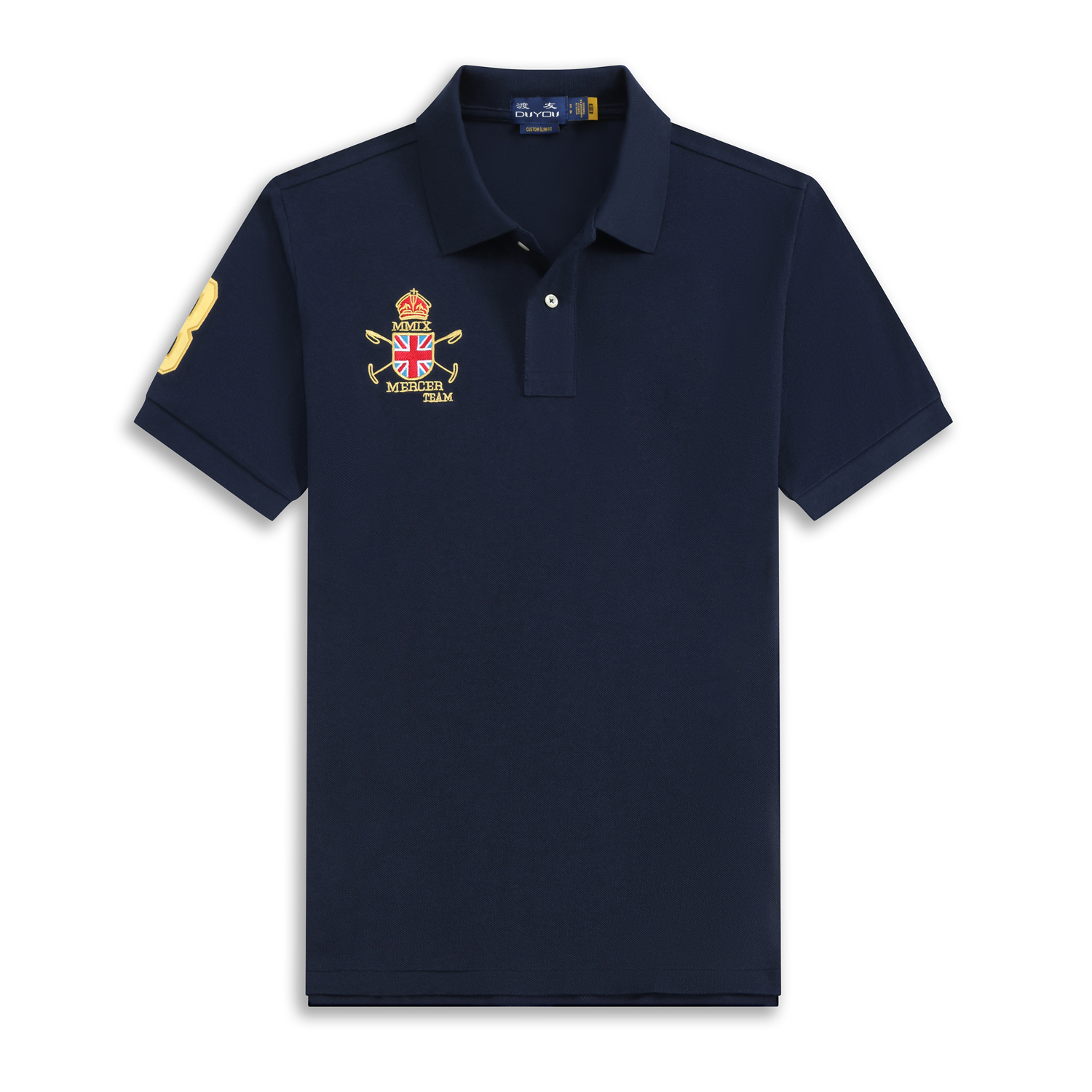 DUYOU Men's Polos Brand Clothing Mens Designer Short POLO Cotton Fashion Polo with Embroidery Casual Camisetas Masculinas 1026