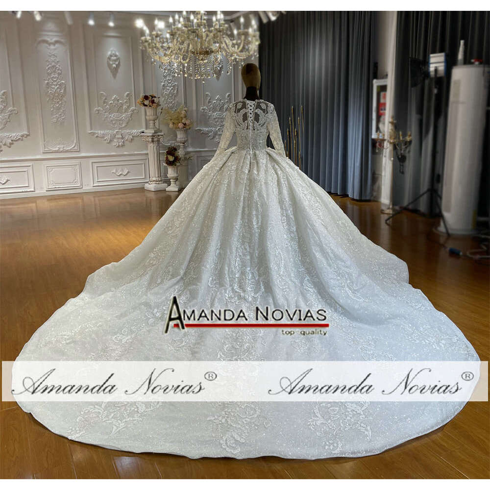 Amanda Novias Full Sleeve Lace Wedding Dress