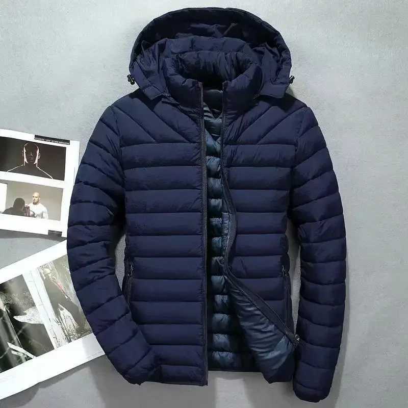 Padding Slim Fit Mens Padded Coat Hooded Down Jackets Mens Lightweight fluffy Park Shorts Casual Promotion Winter Clothing X241017