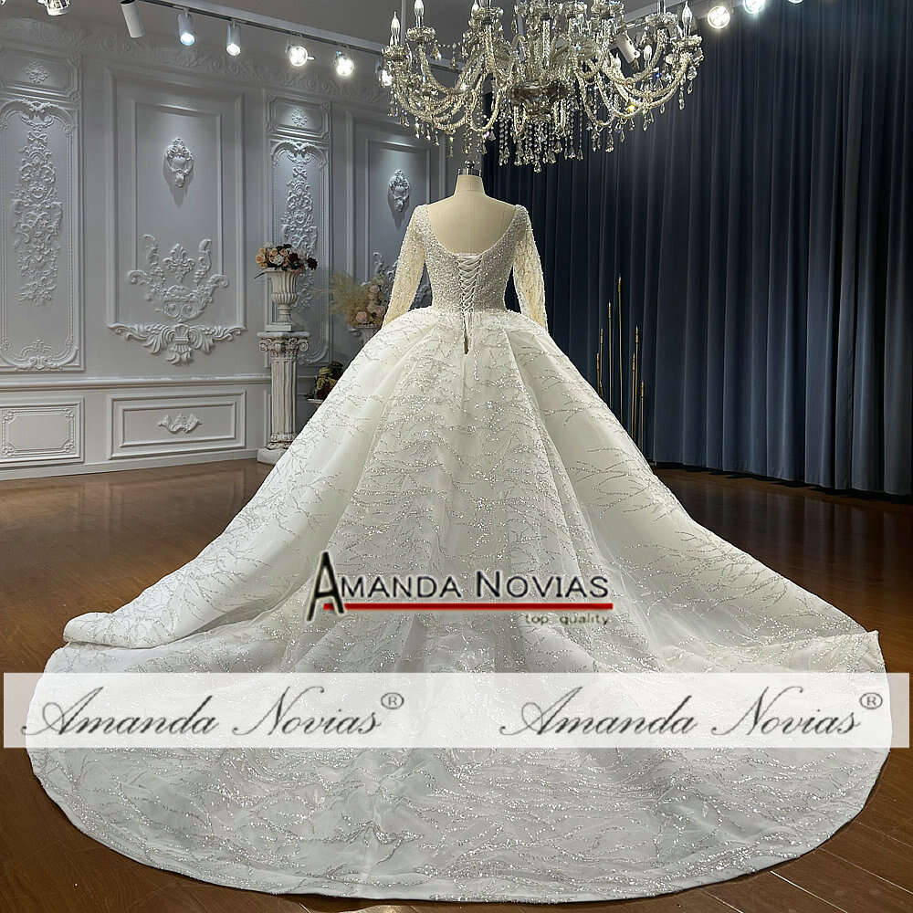Square Necke Beading Wedding Gowns