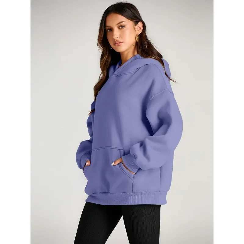 Trendy Queen Womens Oversized Hoodies Fleece Sweatshirts Long Sleeve Sweaters Pullover Fall Outfits with PocketX241016