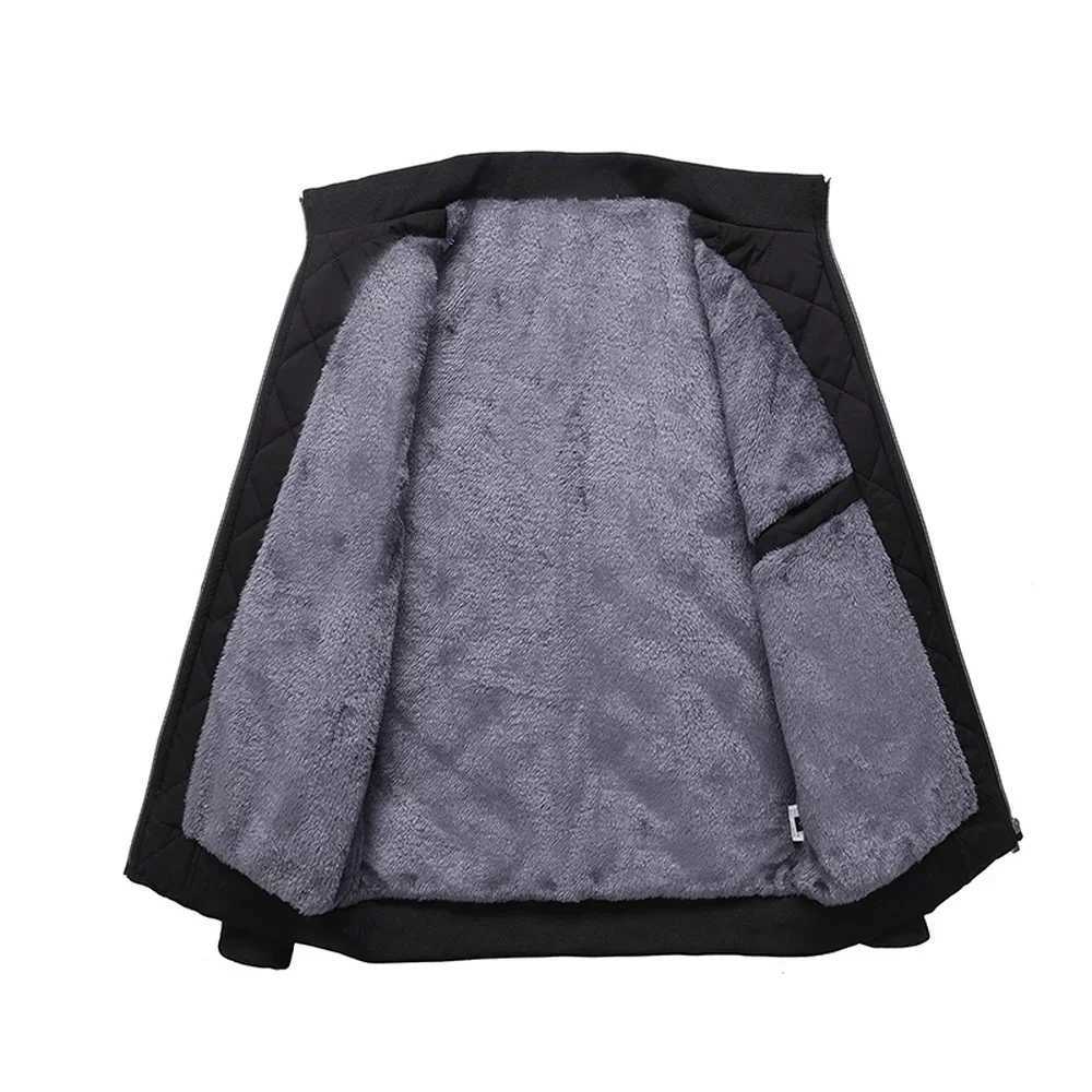 2024 Brand New Slim Fit Coat Autumn Winter Bomber Jacket Men Pattern FLeece Lined Casual Jacket Men Fashion Clothing X241017